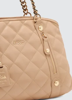 Liu Jo Bolso tote mediano guateado con charm-Mujer Tote Bags