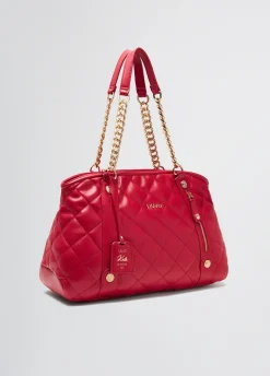 Liu Jo Bolso tote mediano guateado con charm-Mujer Tote Bags