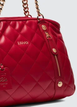 Liu Jo Bolso tote mediano guateado con charm-Mujer Tote Bags