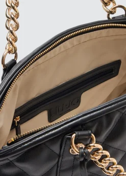 Liu Jo Bolso tote mediano guateado con charm-Mujer Tote Bags