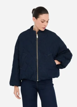 Liu Jo Bomber de denim acolchado-Mujer Abrigos Y Chalecos