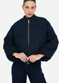 Liu Jo Bomber de denim acolchado-Mujer Abrigos Y Chalecos