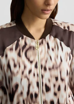 Liu Jo Bomber de raso estampado-Mujer Ropa Deportiva|Chaquetas