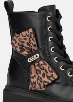 Liu Jo Botas militares con lazo con estampado animal- Zapatos|Zapatos