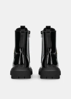 Liu Jo Botas militares de charol con brillos- Zapatos|Zapatos
