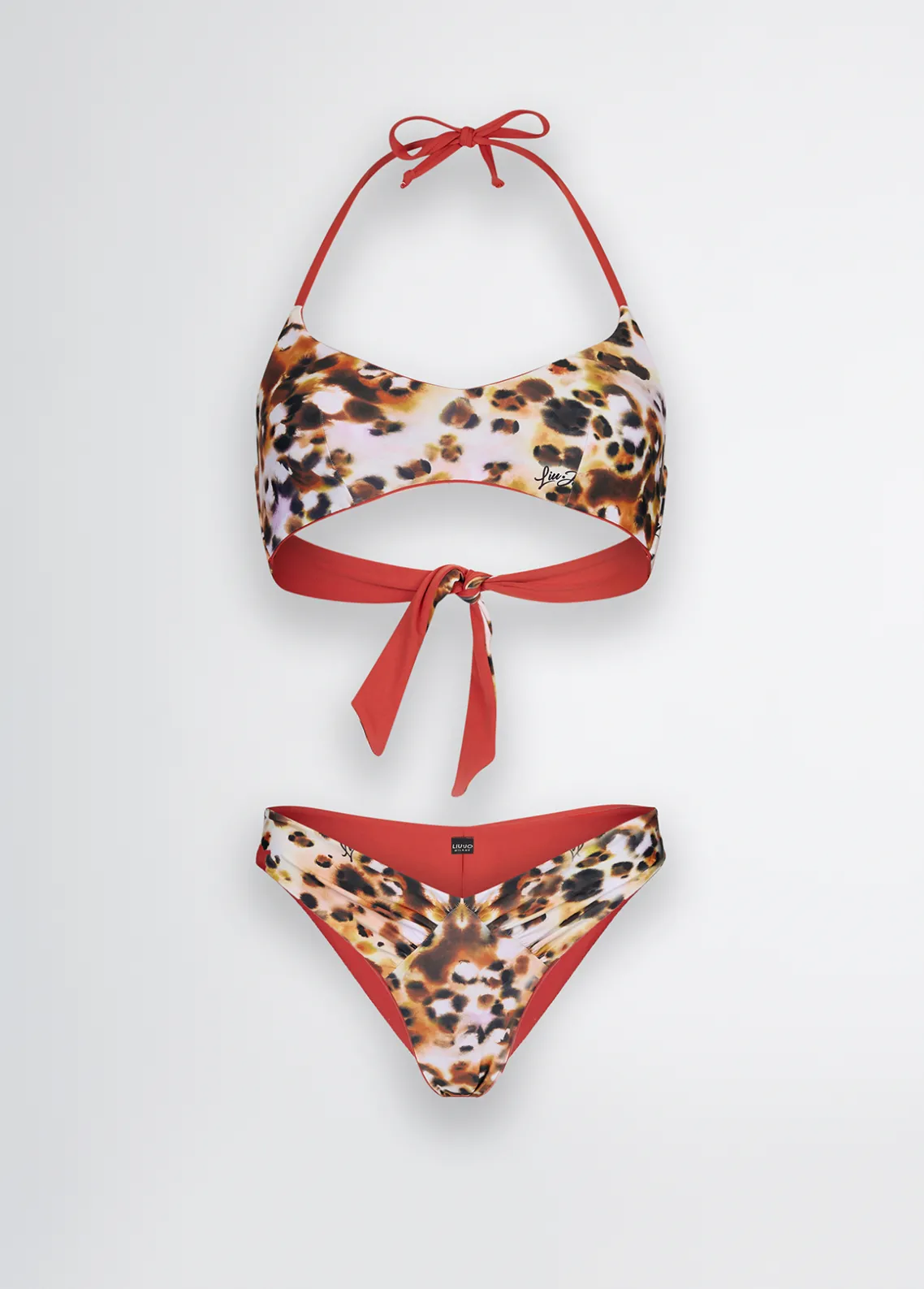 Liu Jo Braga y top de bikini animalier-Mujer Moda Baño