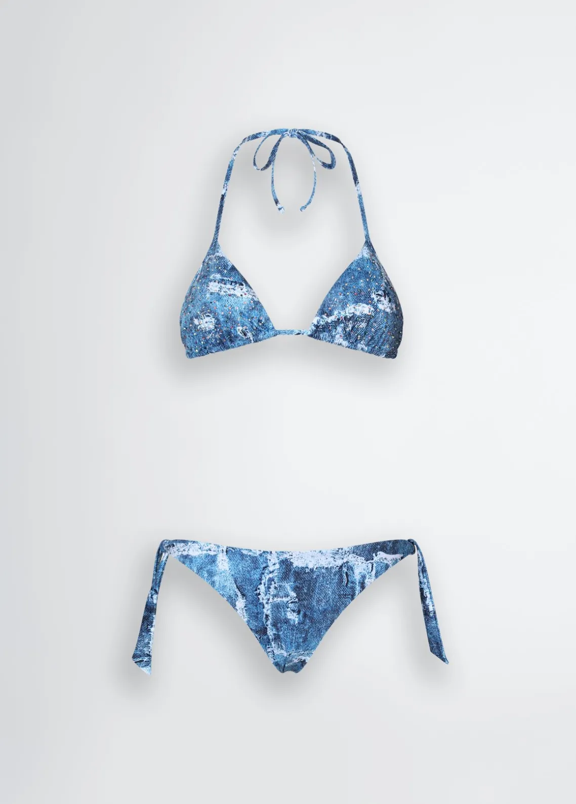 Liu Jo Braga y top de bikini efecto denim-Mujer Moda Baño