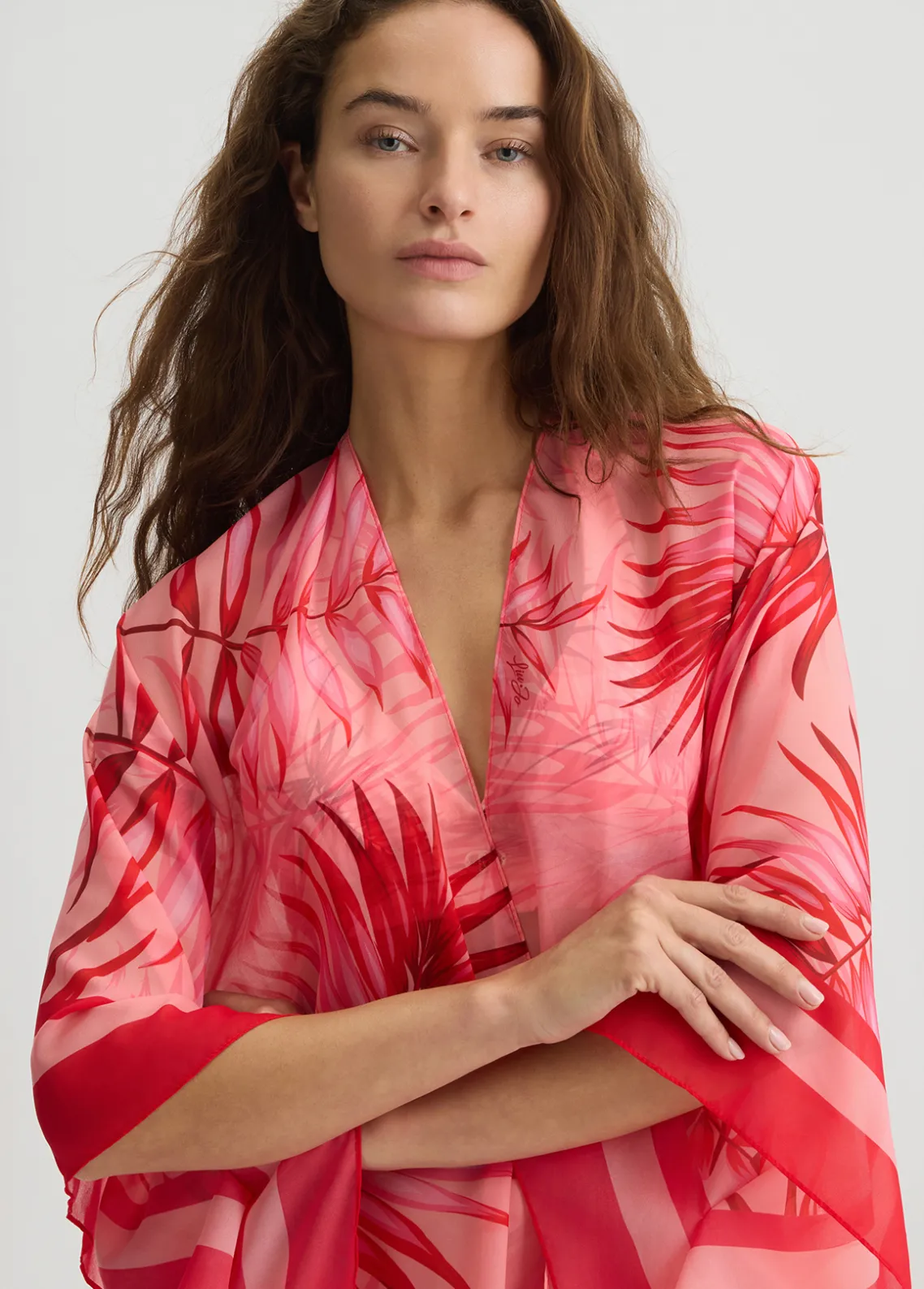 Liu Jo Caftán con estampado de palmeras-Mujer Moda Baño