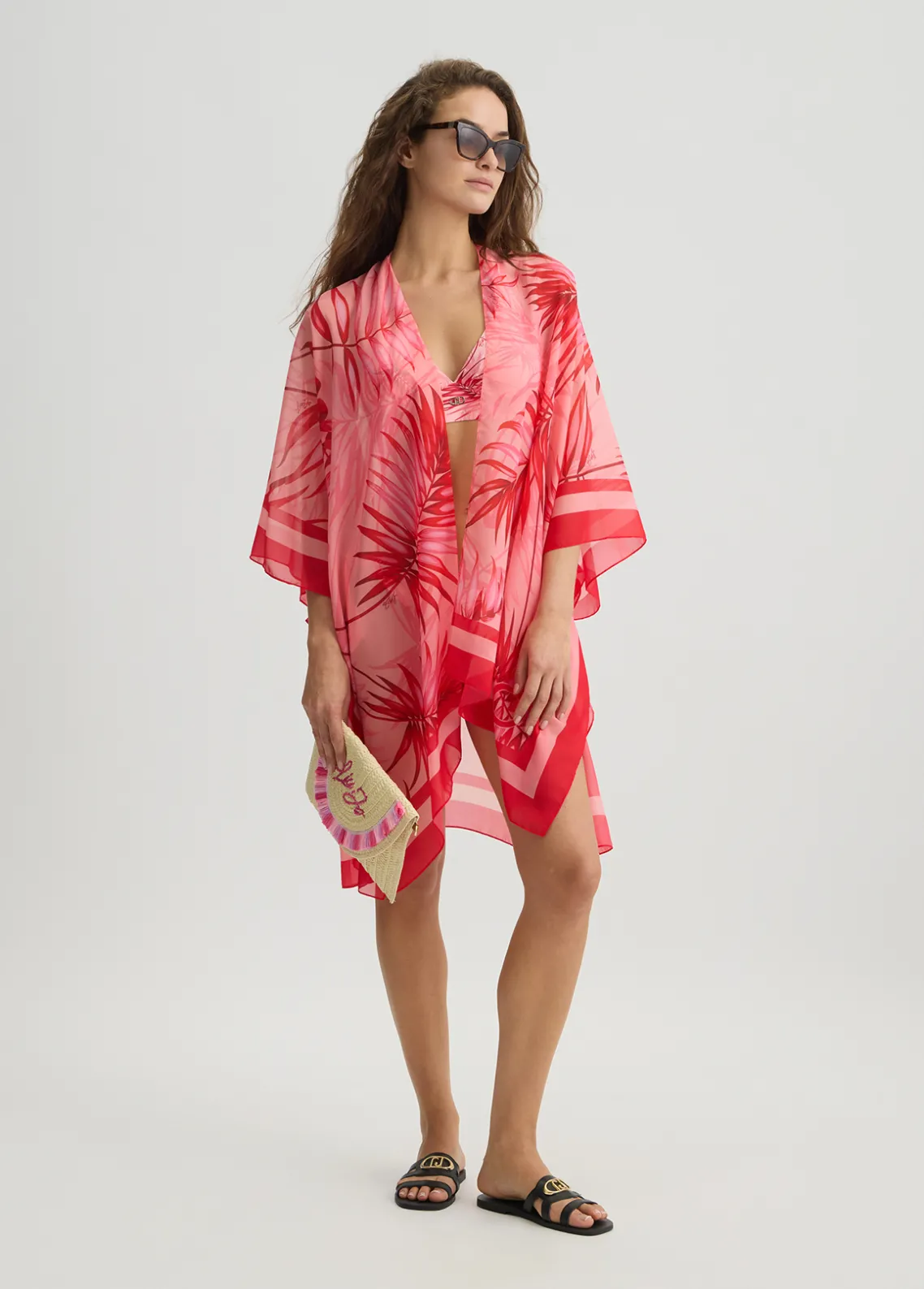 Liu Jo Caftán con estampado de palmeras-Mujer Moda Baño