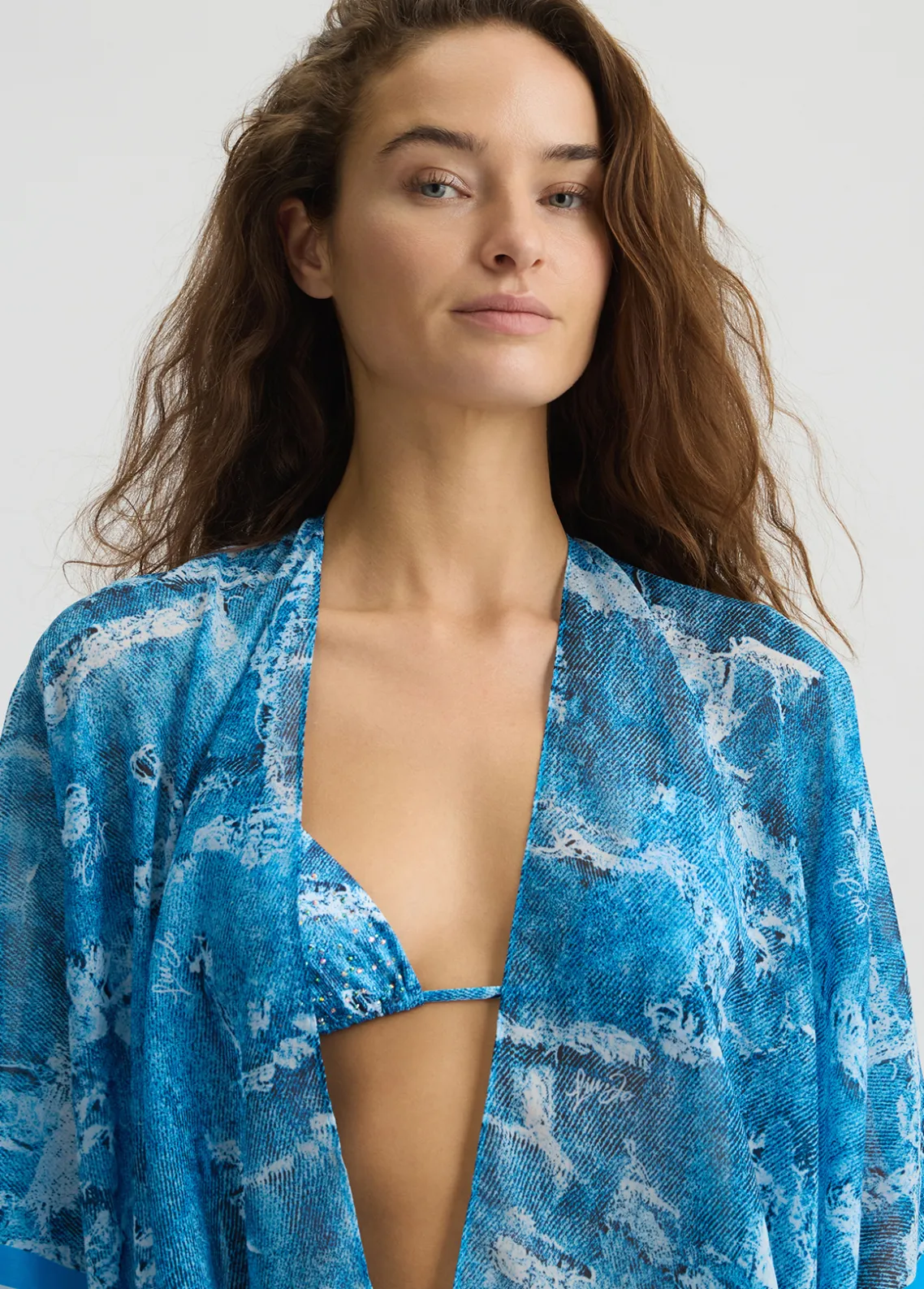 Liu Jo Caftán con estampado vaquero-Mujer Moda Baño