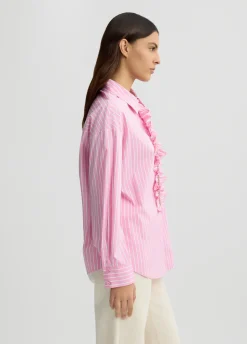 Liu Jo Camisa a rayas con volantes-Mujer Camisas Y Blusas