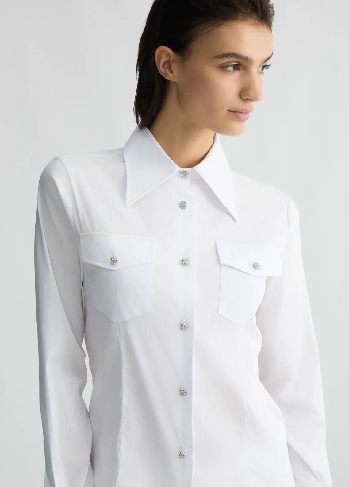 Liu Jo Camisa blanca con botones-Mujer Camisas Y Blusas
