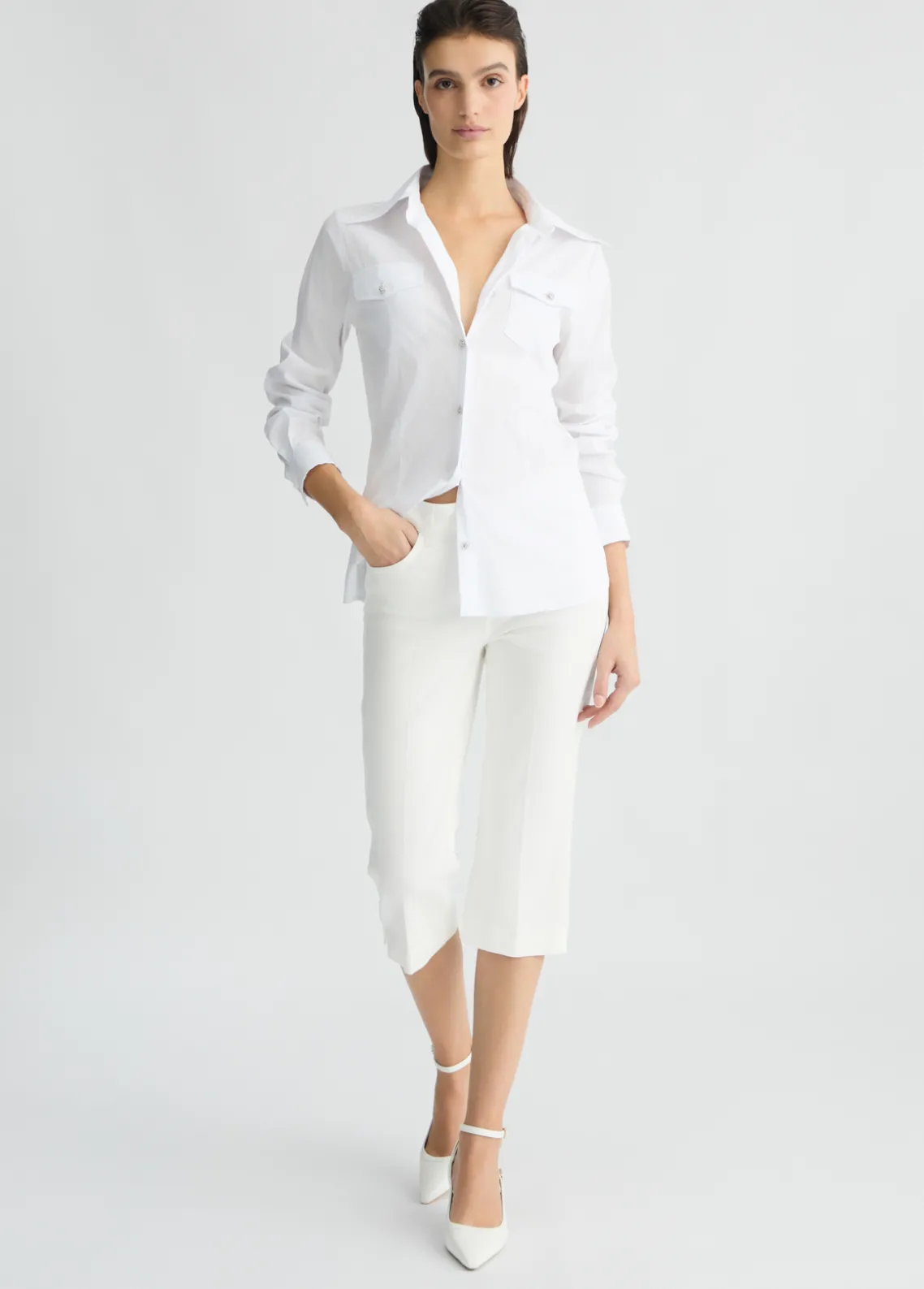 Liu Jo Camisa blanca con botones-Mujer Camisas Y Blusas