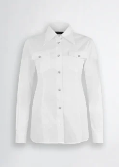 Liu Jo Camisa blanca con botones-Mujer Camisas Y Blusas