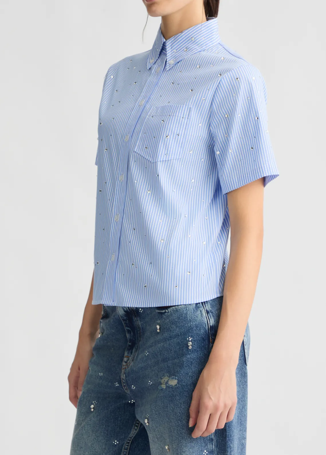 Liu Jo Camisa boxy a rayas-Mujer Camisas Y Blusas