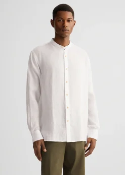 Liu Jo Camisa con cuello mao 100% lino-Hombre Camisas