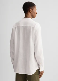 Liu Jo Camisa con cuello mao 100% lino-Hombre Camisas