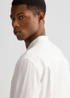 Liu Jo Camisa con cuello mao 100% lino-Hombre Camisas