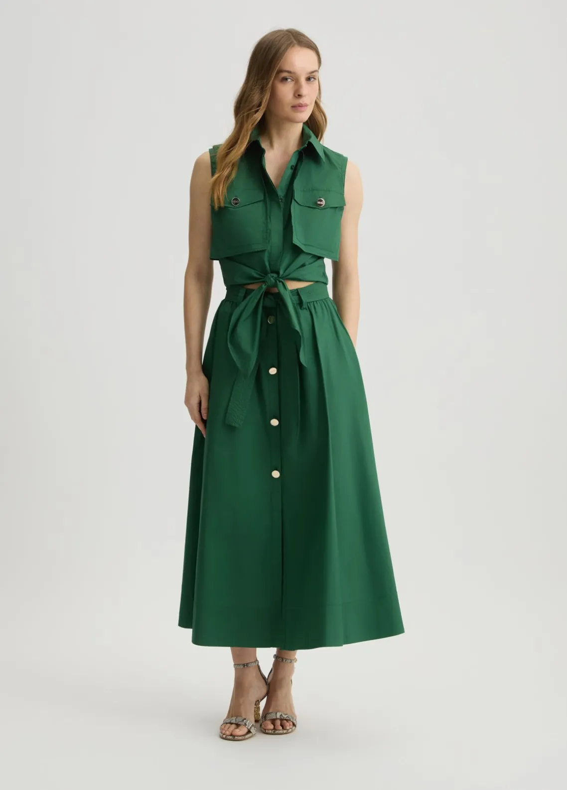 Liu Jo Camisa cropped con nudo-Mujer Camisas Y Blusas