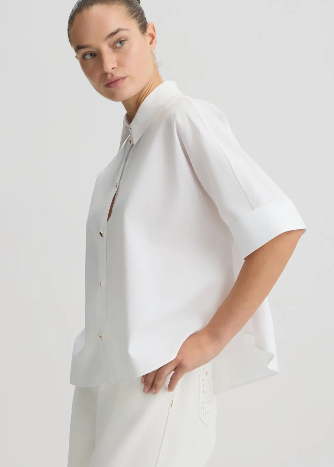 Liu Jo Camisa cuadrada de algodón-Mujer Camisas Y Blusas