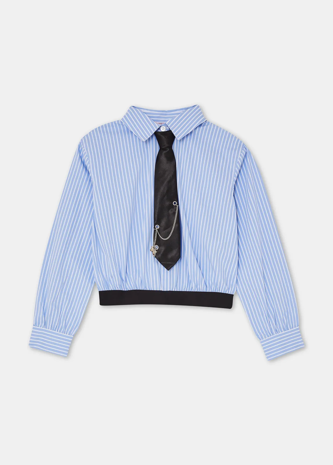 Liu Jo Camisa de algodón a rayas con corbata- Camisetas Y Sudaderas