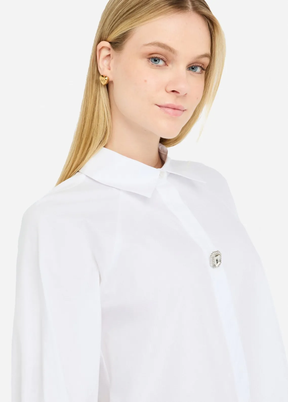 Liu Jo Camisa de algodón con cordones-Mujer Camisas Y Blusas