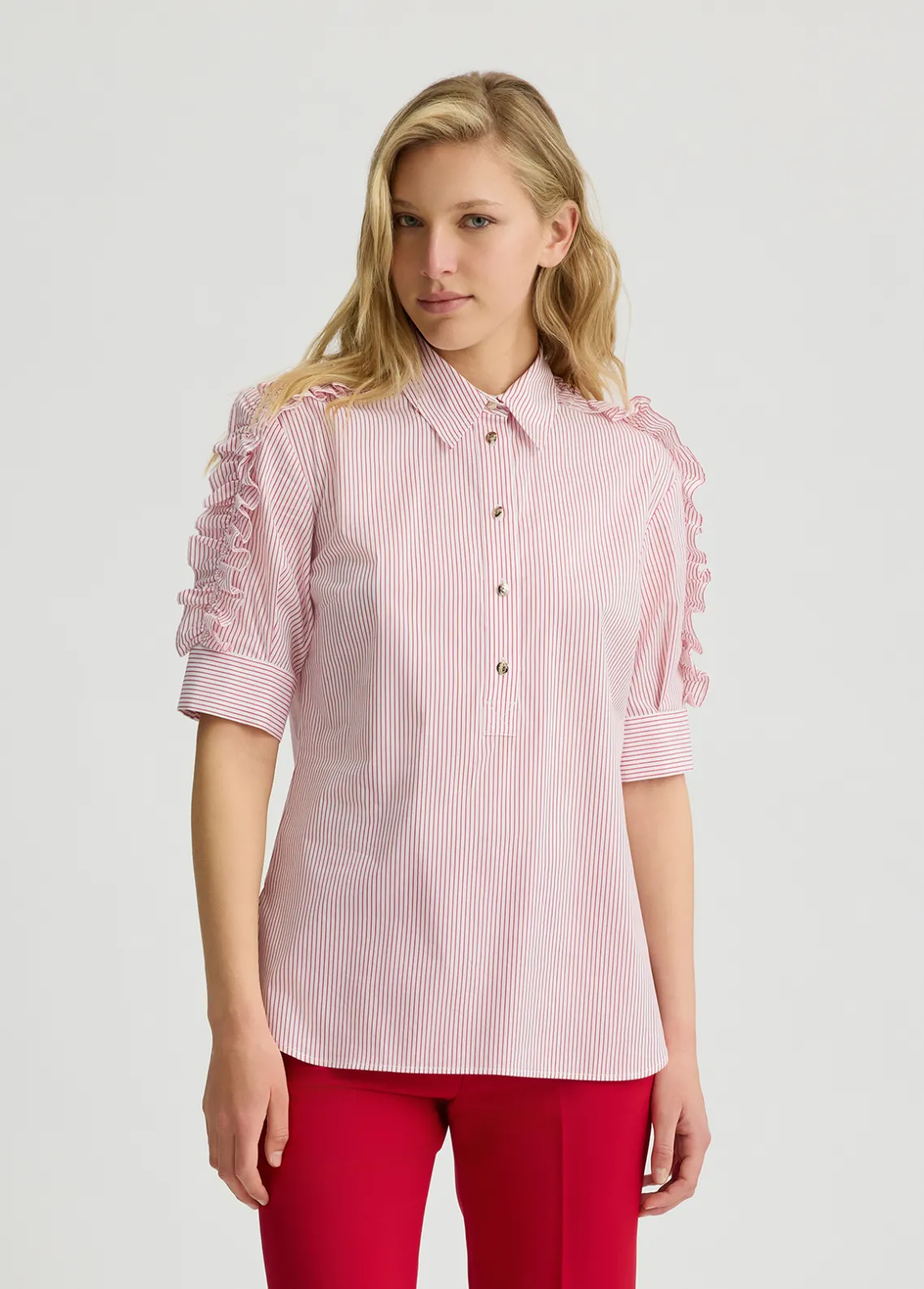 Liu Jo Camisa de algodón con rayas-Mujer Camisas Y Blusas