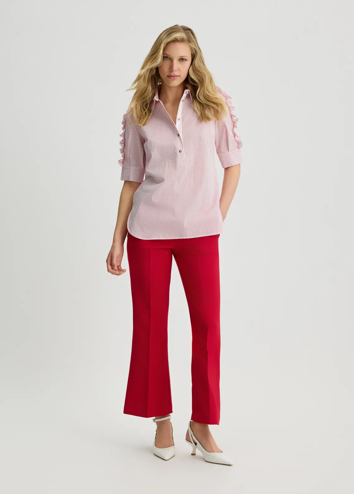 Liu Jo Camisa de algodón con rayas-Mujer Camisas Y Blusas