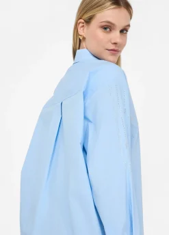 Liu Jo Camisa de algodón con strass-Mujer Camisas Y Blusas