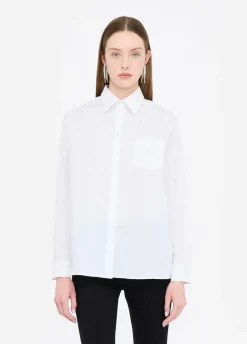 Liu Jo Camisa de algodón con strass-Mujer Camisas Y Blusas