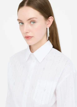 Liu Jo Camisa de algodón con strass-Mujer Camisas Y Blusas