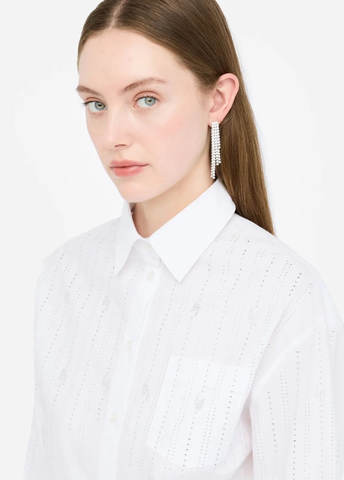 Liu Jo Camisa de algodón con strass-Mujer Camisas Y Blusas