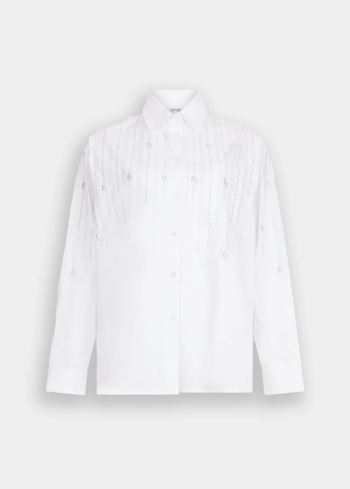 Liu Jo Camisa de algodón con strass-Mujer Camisas Y Blusas