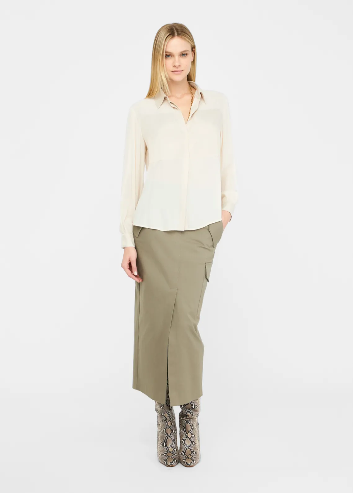 Liu Jo Camisa de crepé de China-Mujer Camisas Y Blusas
