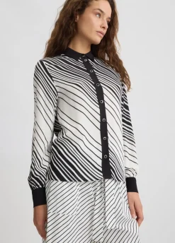 Liu Jo Camisa de crepé de China-Mujer Camisas Y Blusas