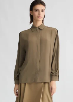 Liu Jo Camisa de crepé de China-Mujer Camisas Y Blusas