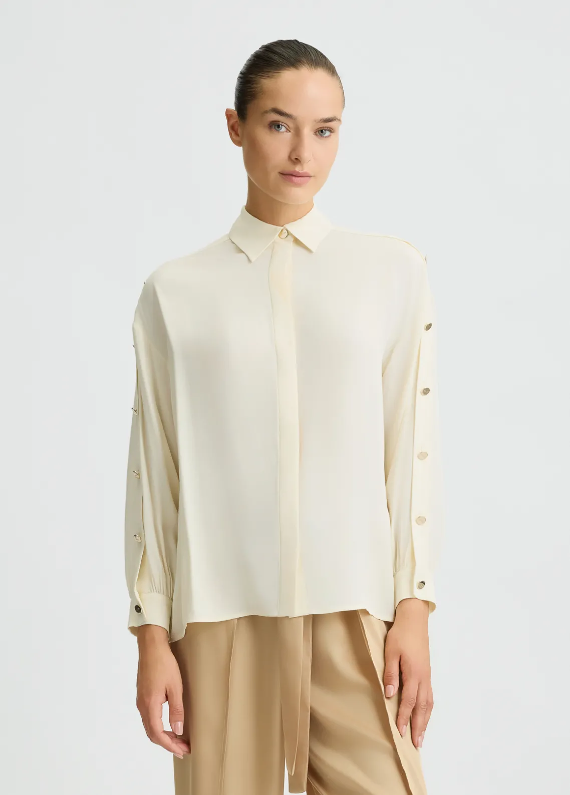 Liu Jo Camisa de crepé de China-Mujer Camisas Y Blusas