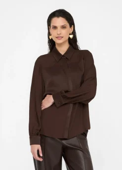 Liu Jo Camisa de crepé de China-Mujer Camisas Y Blusas