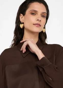 Liu Jo Camisa de crepé de China-Mujer Camisas Y Blusas