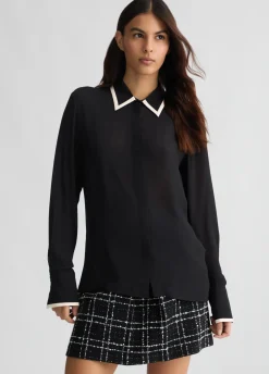 Liu Jo Camisa de crêpe de chine-Mujer Camisas Y Blusas