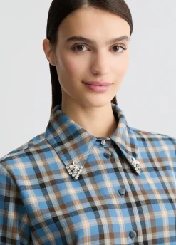 Liu Jo Camisa de cuadros con bordados decorativos-Mujer Camisas Y Blusas