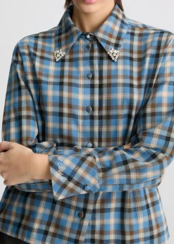 Liu Jo Camisa de cuadros con bordados decorativos-Mujer Camisas Y Blusas