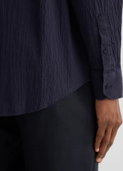 Liu Jo Camisa de Cuello Mao-Hombre Camisas