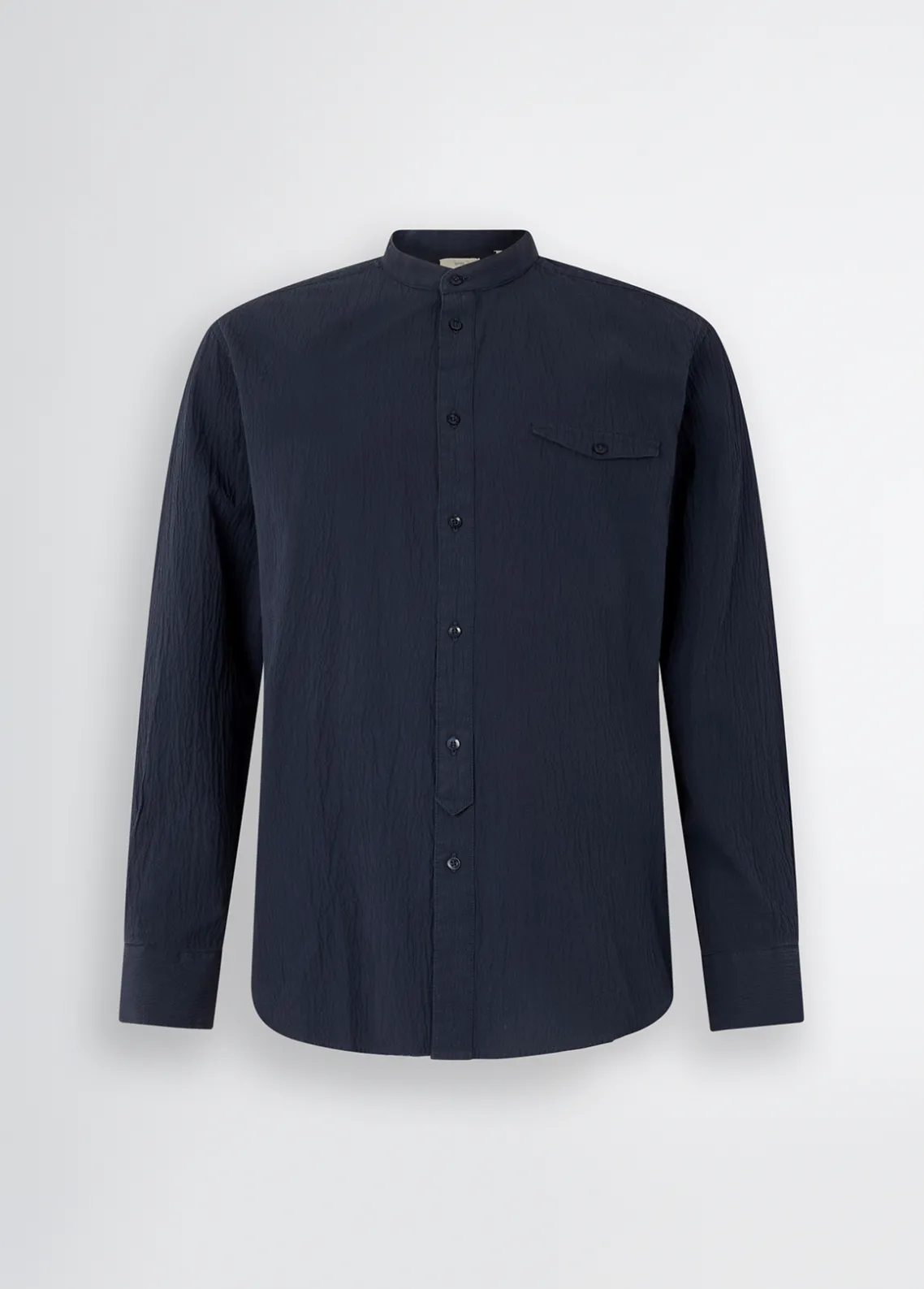 Liu Jo Camisa de Cuello Mao-Hombre Camisas