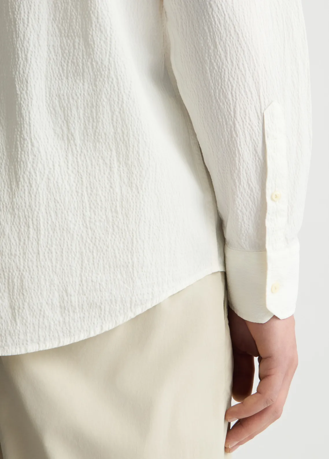 Liu Jo Camisa de Cuello Mao-Hombre Camisas