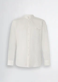 Liu Jo Camisa de Cuello Mao-Hombre Camisas