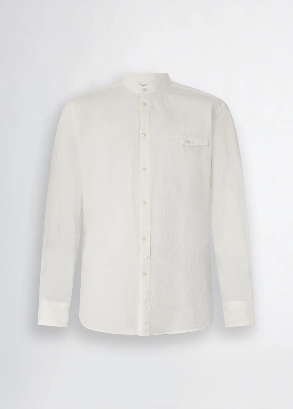 Liu Jo Camisa de Cuello Mao-Hombre Camisas