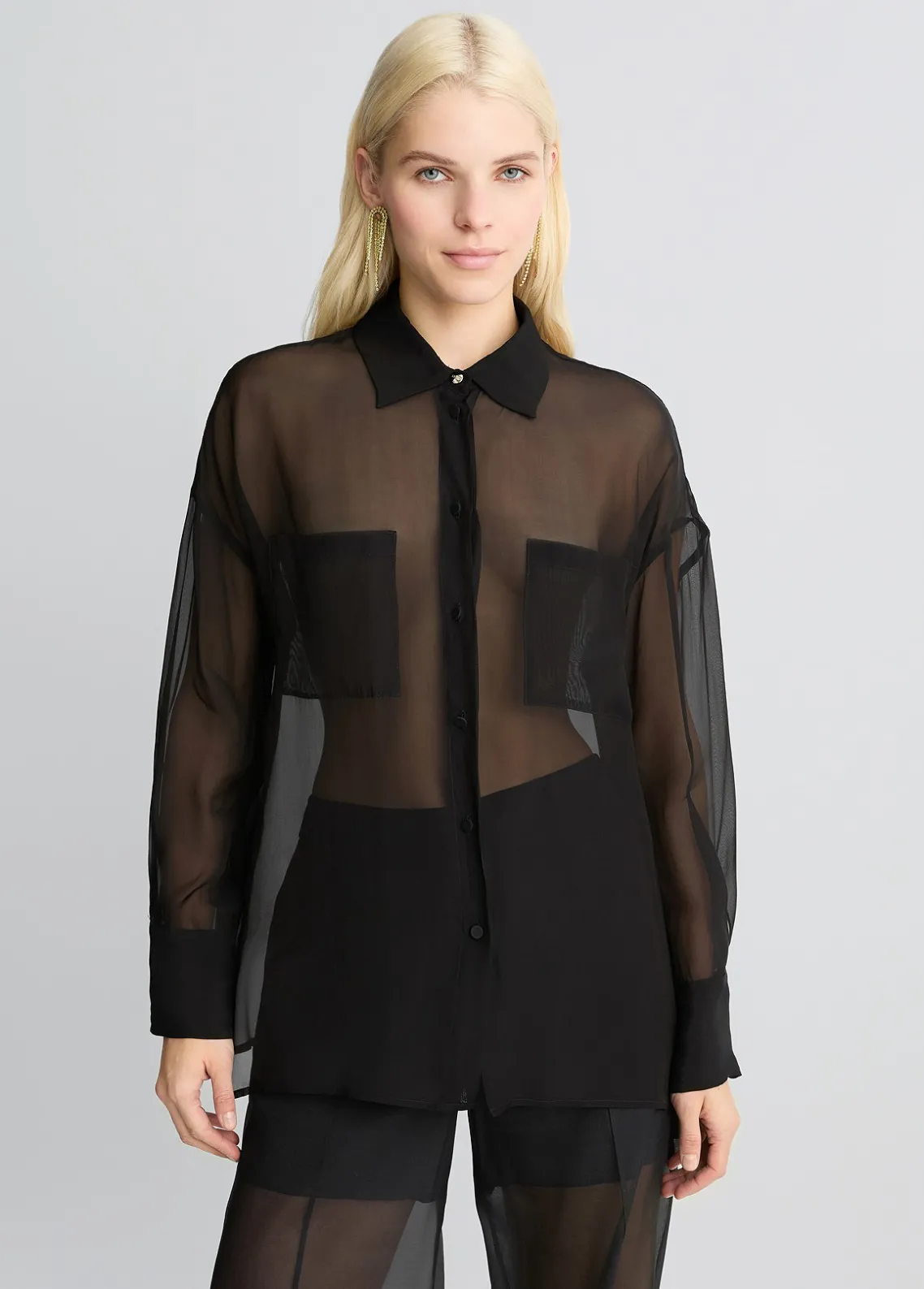 Liu Jo Camisa de organza-Mujer Camisas Y Blusas