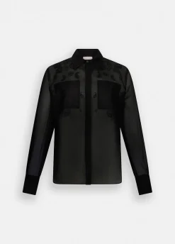 Liu Jo Camisa de organza con bordados-Mujer Camisas Y Blusas