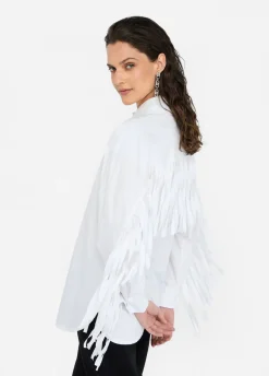 Liu Jo Camisa de popelina con flecos-Mujer Camisas Y Blusas